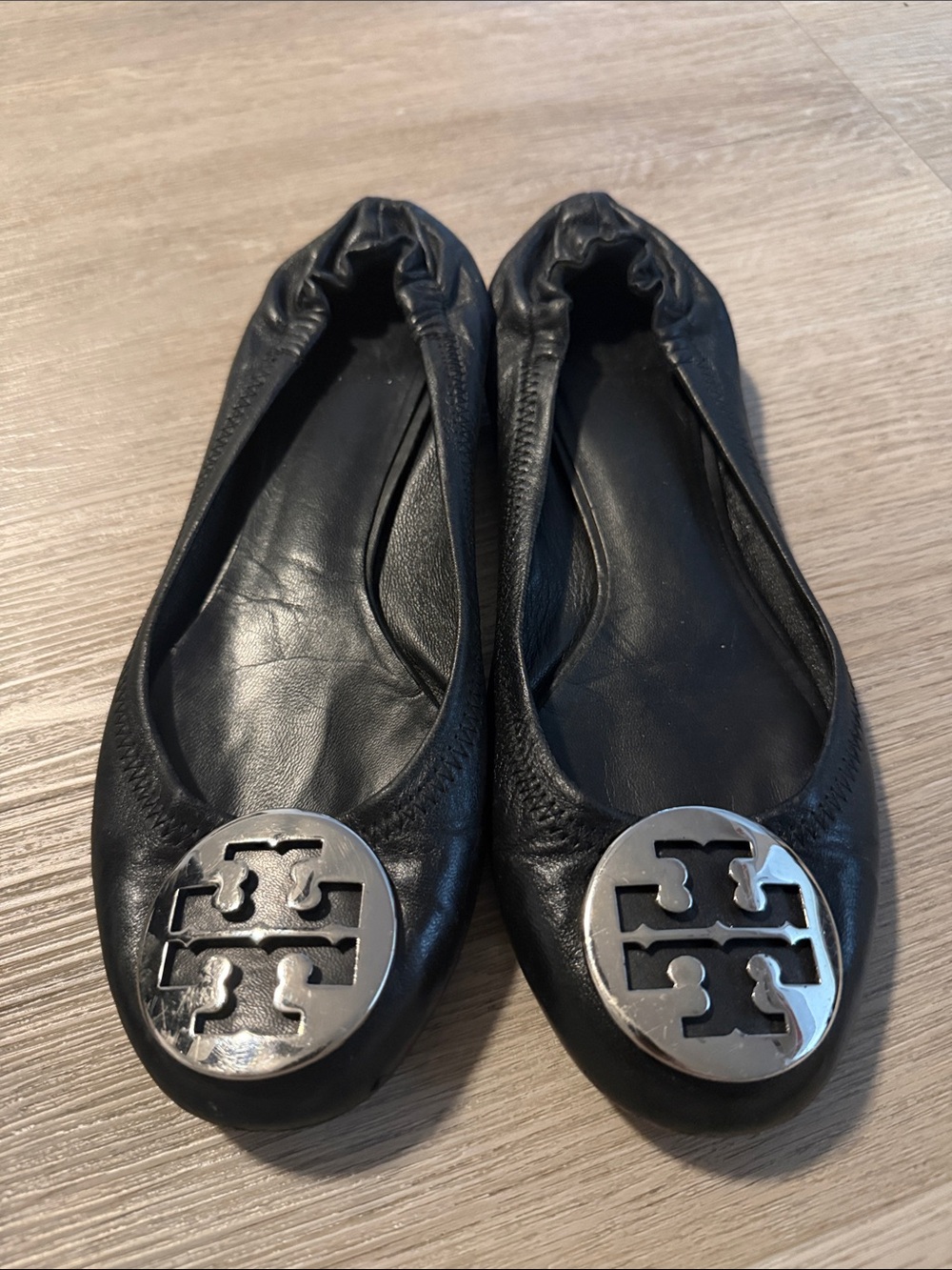 Tory Burch Minnie Leather Travel Ballet Flats - Picture 3 of 9